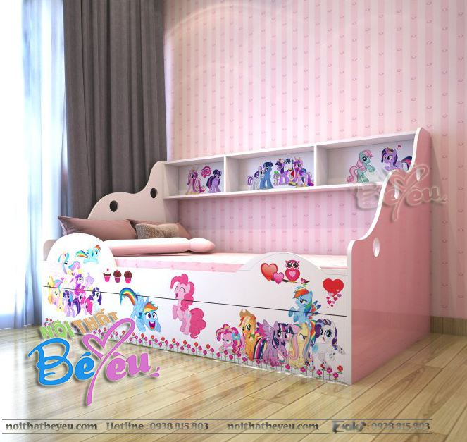 Giường Tâng Lùn Trẻ Em Pony cho be gai 2