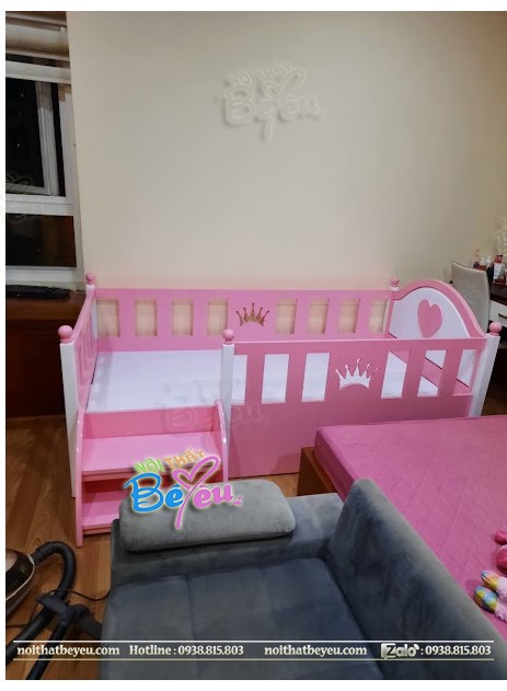 Giường nhỏ cho bé trai bé gái 1m2, 1m4