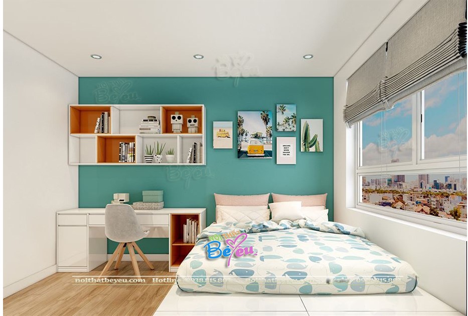 thiet ke phong ngu cho be trai be gai dien tich nho noithatbeyeu