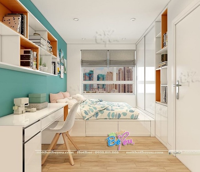 Thiết kế phòng ngủ cho bé trai be gai dien tich nho noi that be yeu