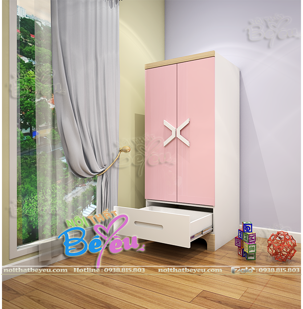 1 tu ao tre em 2 canh cho be gai mau hong noithatbeyeu.com 0938.815.803