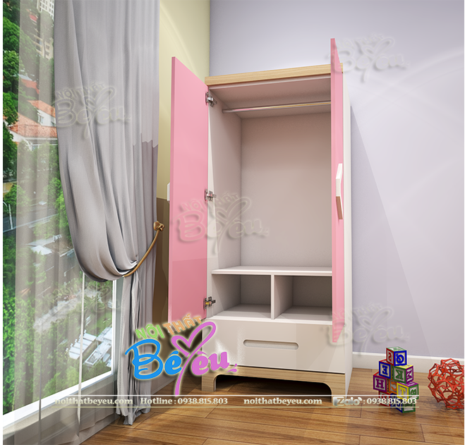 2 tu ao tre em 2 canh cho be gai mau hong noithatbeyeu.com 0938.815.803