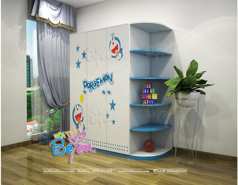 thiet ke tu ao cho be trai doremon 3 canh