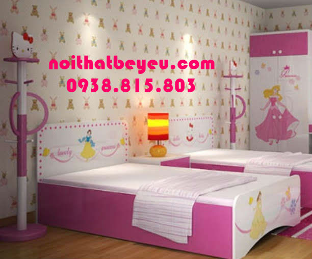 giuong ngủ tre em hinh cong chua