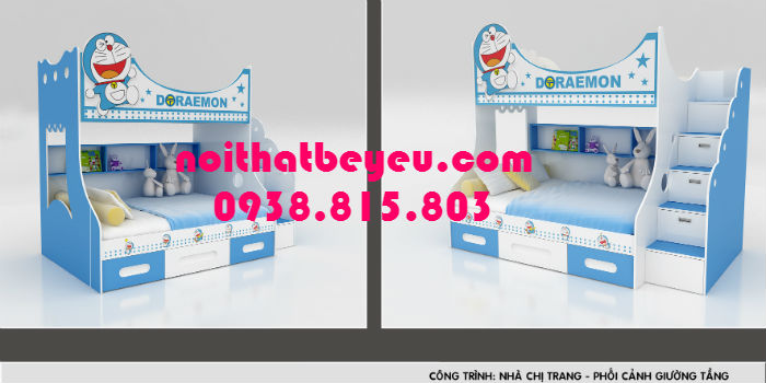 giường ngủ trẻ em 2 tầng cho be trai be gai 8
