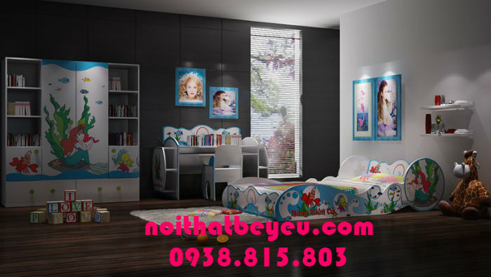 giuong ngu tre em cho be gai