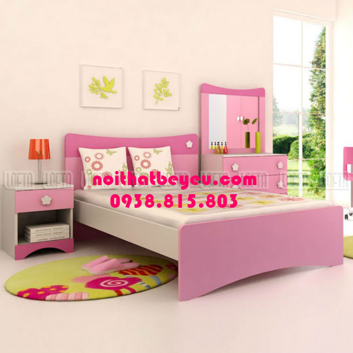 giuong ngu tre em cho be gai