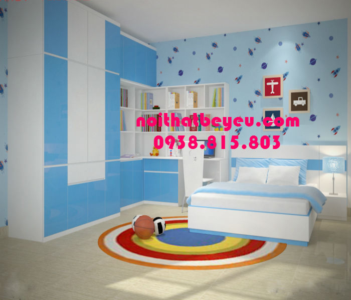 Bộ giường tủ phòng ngủ cho bé trai bé gái giá rẻ 9