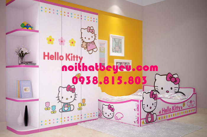 Bộ giường tủ phòng ngủ cho bé trai bé gái giá rẻ 3