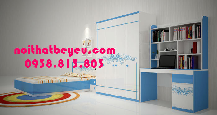 Bộ giường tủ phòng ngủ cho bé trai bé gái giá rẻ 4