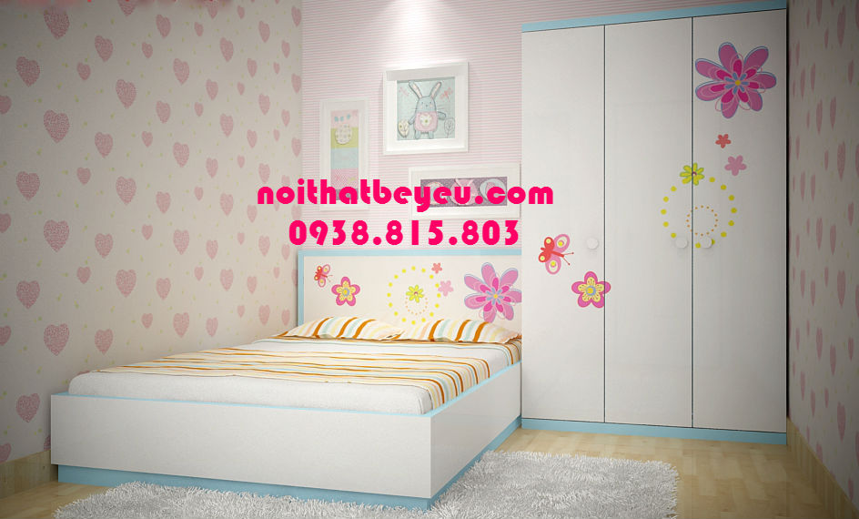 Bộ giường tủ phòng ngủ cho bé trai bé gái giá rẻ 6