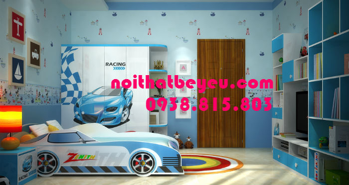 Bộ giường tủ phòng ngủ cho bé trai bé gái giá rẻ 8
