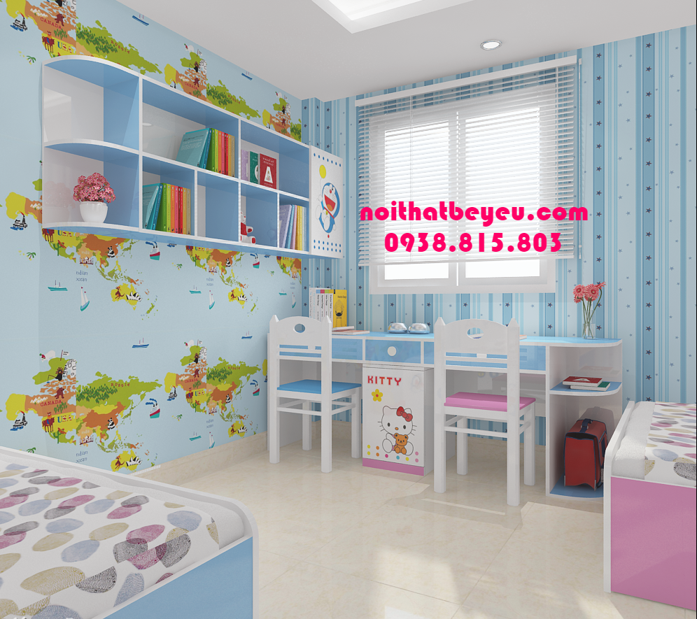 Ban hoc doi cho be trai be gai lien kem gia sach gia re 8