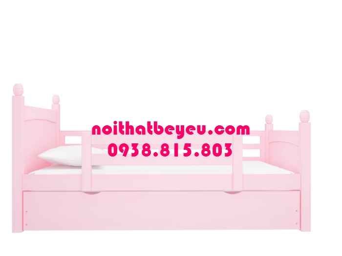 giuong ngu tre em 1m2 mau hong