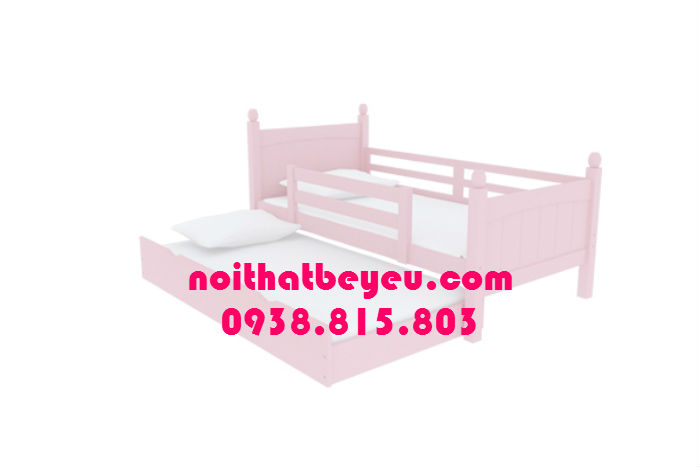 giuong ngu tre em 1m2 mau hong