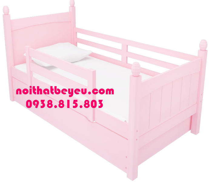 giuong ngu tre em 1m2 mau hong