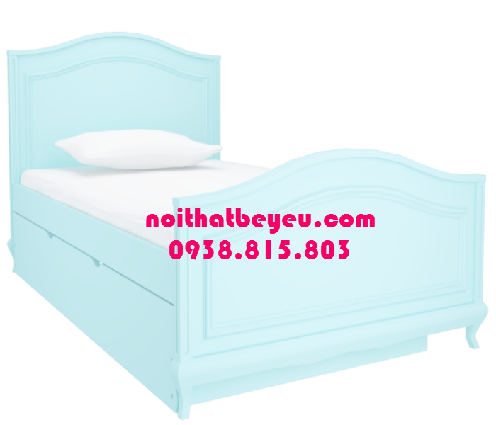 giuong ngu tre em 1m2 go thong mau xanh ngoc 2