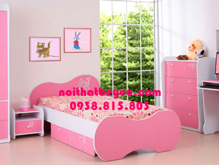 giuong ngu tre em cho be gai 7