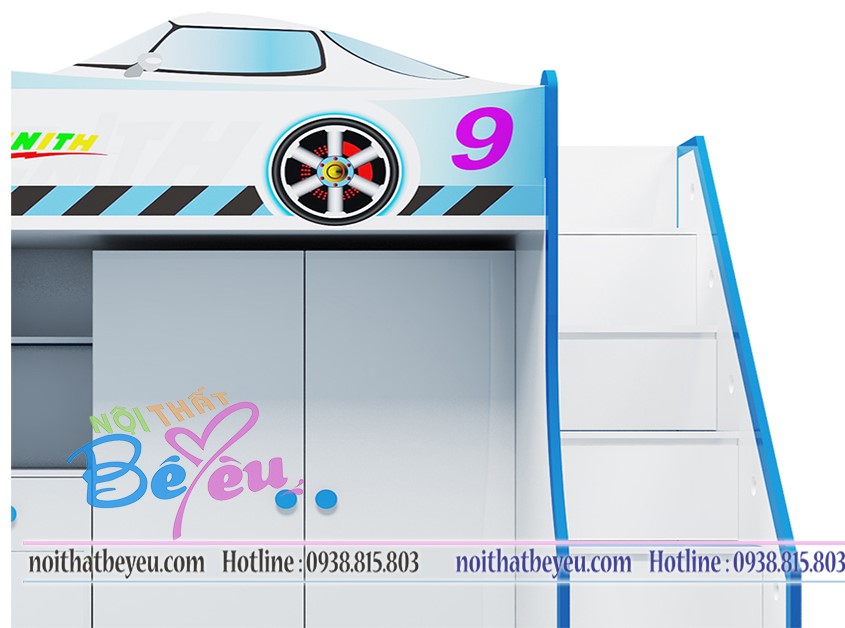 Giuong tang tre em 3 trong 1 giuong tang ket hop ban hoc tu ao 1 - noi that be yeu 2