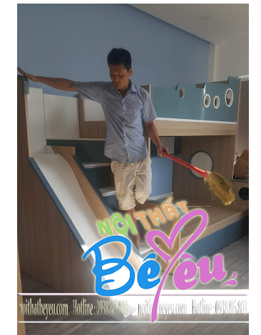 giuong tang tre em co cau truot cho be trai be gai 5