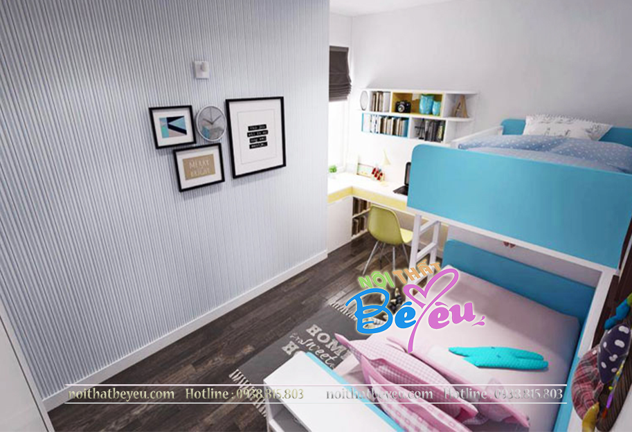 1. giuong 2 tang cho be trai be gai dep - giuong tang  tre em - noi that be yeu 4
