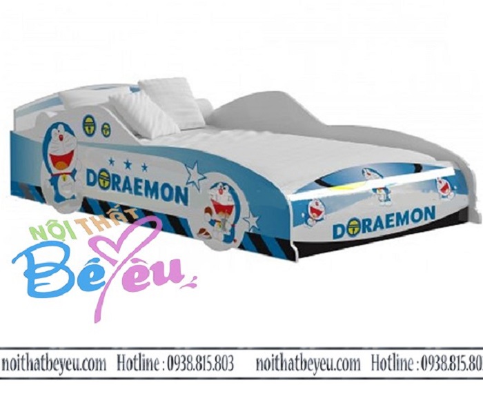 Giuong ngu tre em hinh oto ket hop Doremon 2