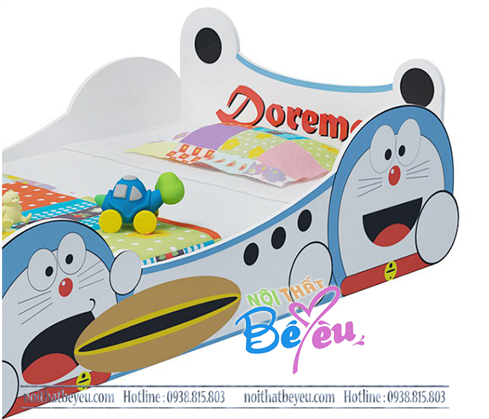 giường ngủ trẻ em 1m4 dành cho be trai be gai doremon dẹp