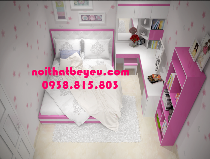 giuong dep cho be gai 5