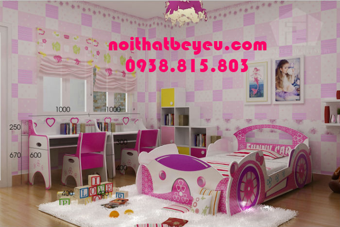 giuong ngu tre em xe funny