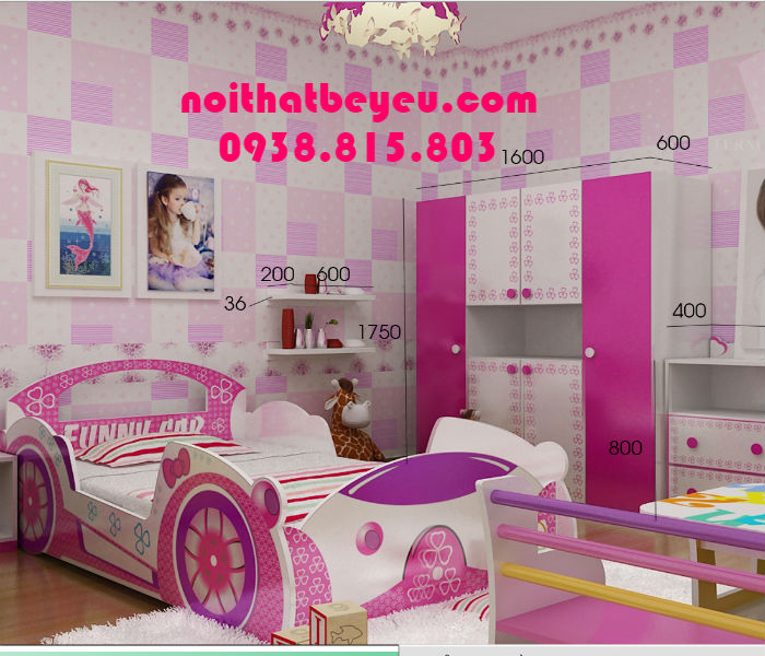 giuong ngu tre em xe funny 6