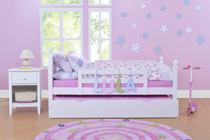 Giuong ngu tre em 1m2 go thông mau xanh ngoc 4