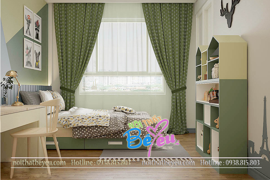 3. thiet ke phong ngu be trai dep hien dai dien tich nho ca tinh - noi that tre em - noi that be yeu 1