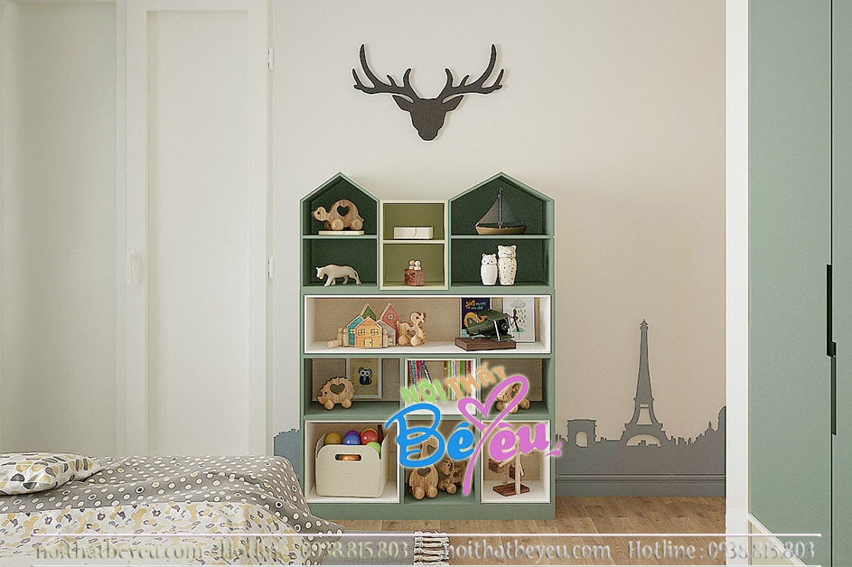 3. thiet ke phong ngu be trai dep hien dai dien tich nho ca tinh - noi that tre em - noi that be yeu 4