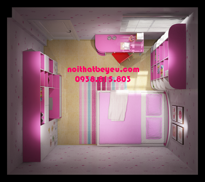 phong ngu tre em danh cho be gai 7