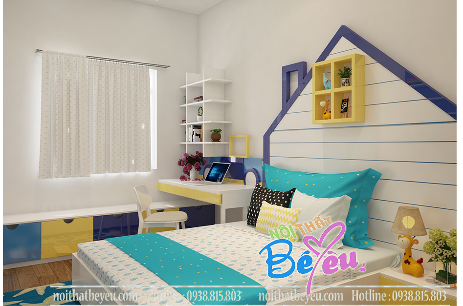 Phong ngu cho be trai be gai - noi that be yeu