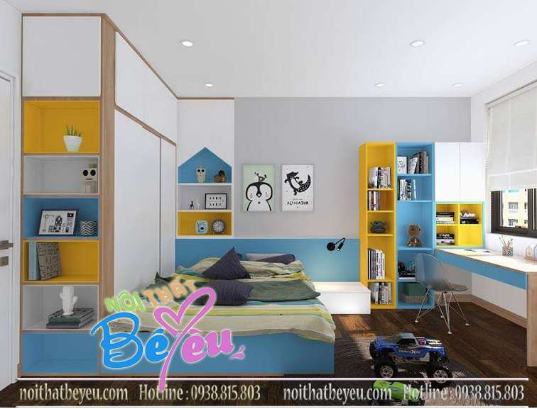 thiet ke phong ngu cho be trai - noi that be yeu 2