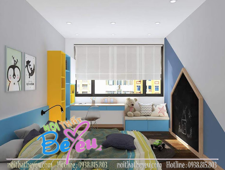 thiet ke phong ngu cho be trai - noi that be yeu 2