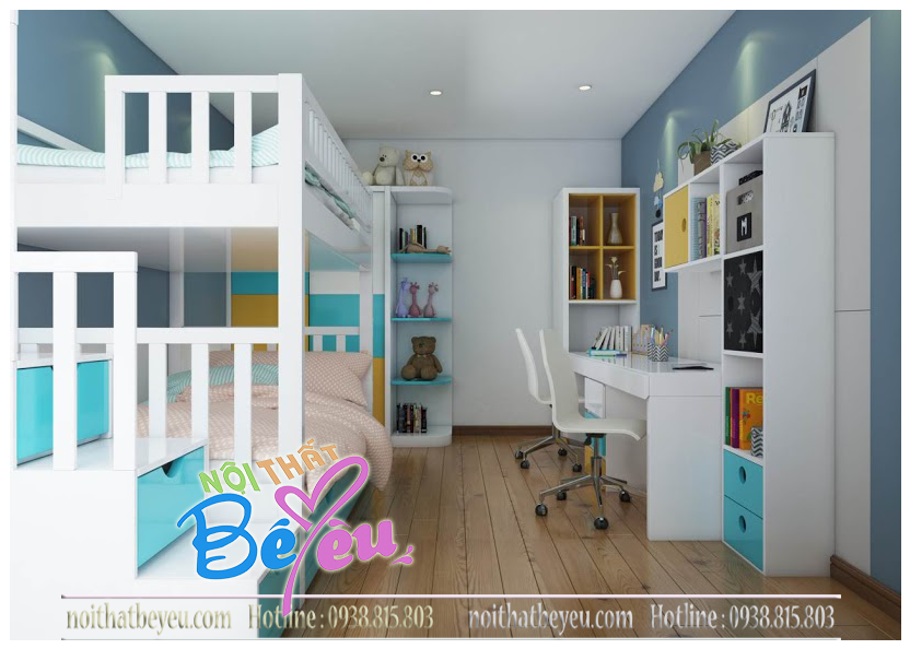 phong ngu tre em danh cho 2 be - noi that be yeu 1