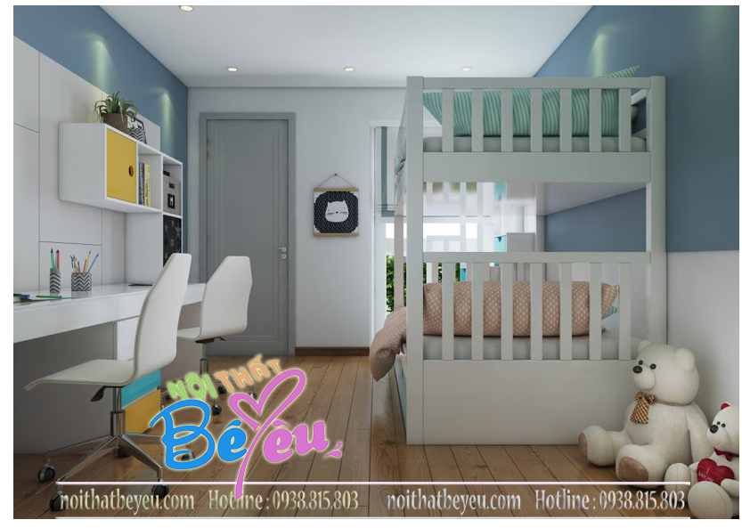 phong ngu tre em danh cho 2 be - noi that be yeu 2