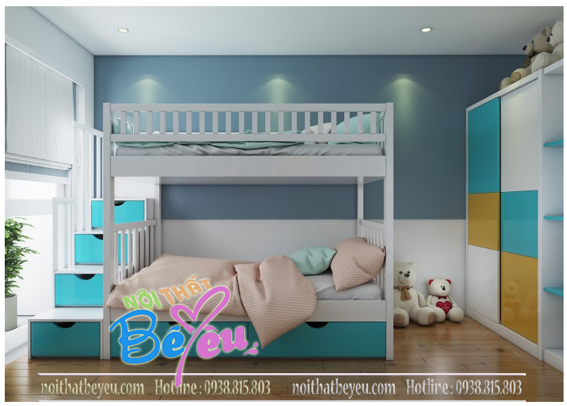 phong ngu tre em danh cho 2 be - noi that be yeu 3