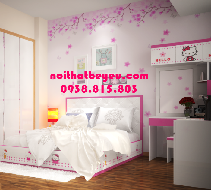 thiet ke phong ngu dep cho be gai 1