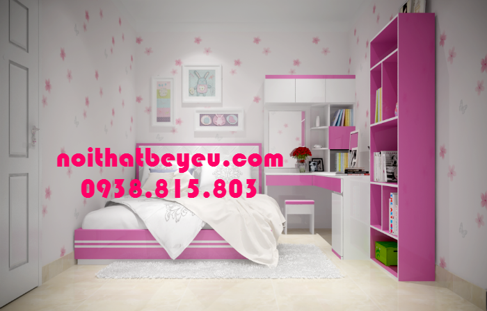 thiet ke phong ngu dep cho be gai 4