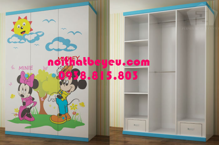 tu quan ao tre em bang go 6