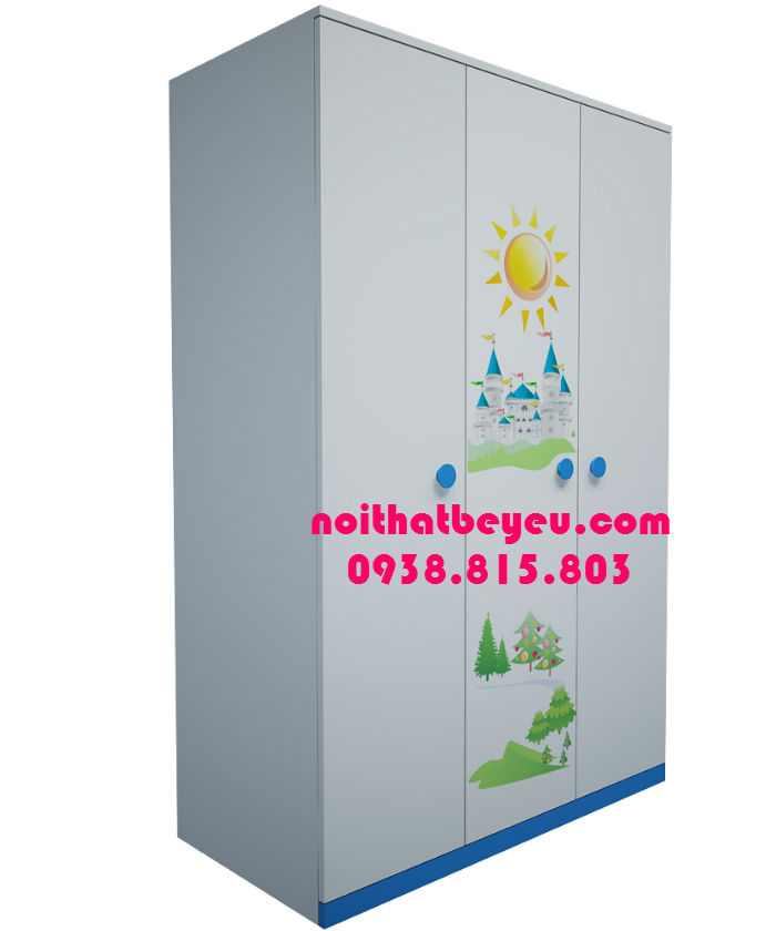 tu quan ao tre em hinh lau dai