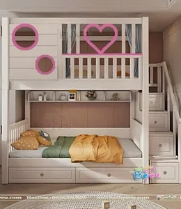 Giường 2 Tầng Trẻ Em Màu Trắng