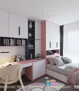 Thiết Kế Phòng Ngủ cho bé gái diện tích nhỏ