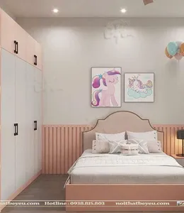 Phòng Ngủ Bé Gái Màu Hồng