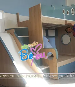 Giường 2 Tầng Có Cầu Trượt Cho Bé