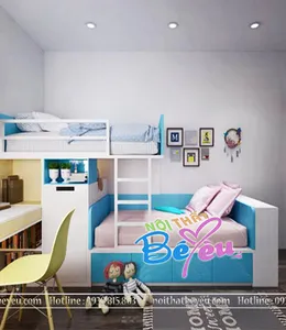 Giường 2 Tầng Trẻ Em Cho Bé Trai Bé Gái