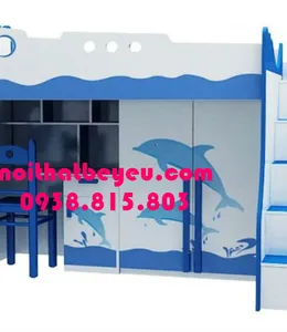 Giường Tầng Có Bàn học